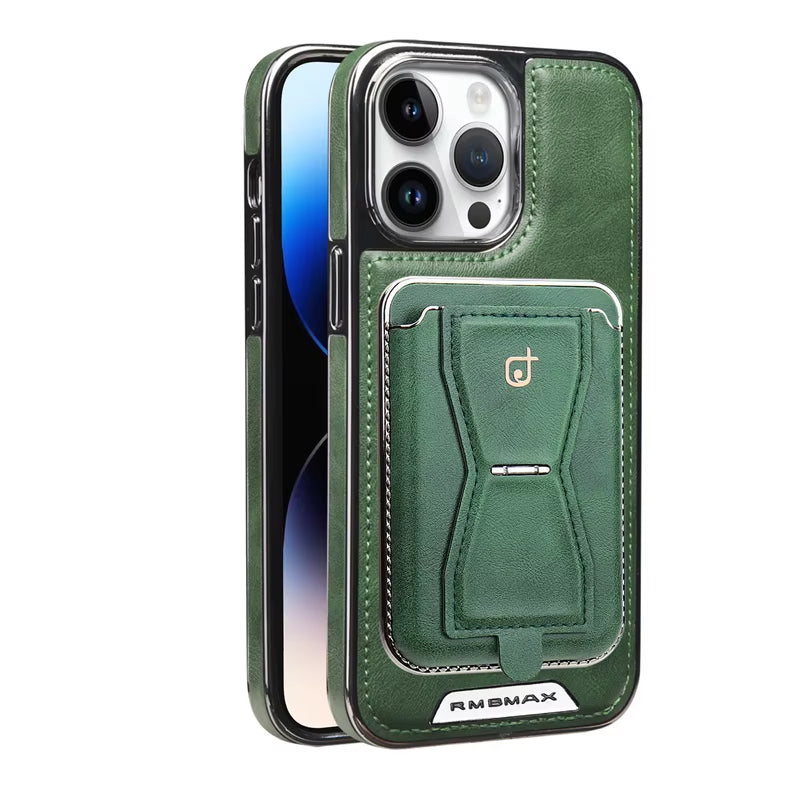 Leather Magnetic Card Slot Phone Case for iPhone 16, 15, 14, 13, 12 Pro Max